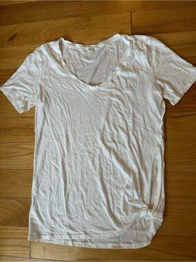 lululemon athletica White Short-Sleeve V-Neck Knot Tee